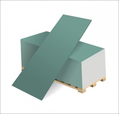Влагостойкий гипсокартон 12,5 мм (1,2*2,5м) Knauf | ГКЛ Кнауф 1